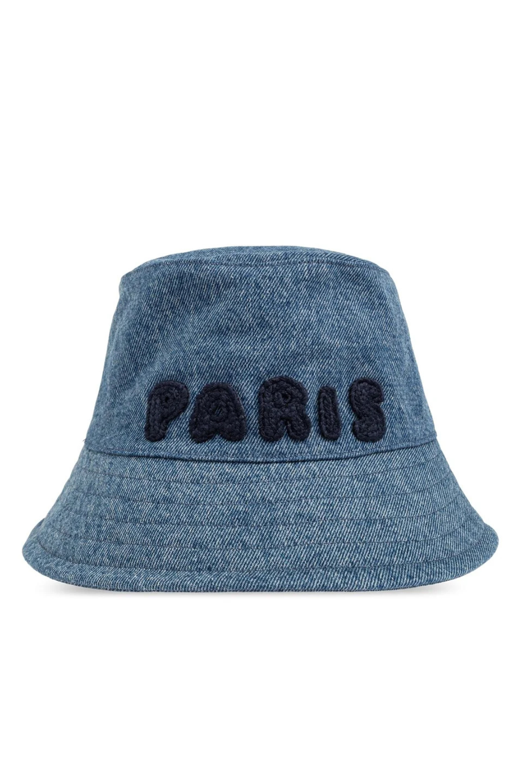 Ami Paris Logo Patch Denim Bucket Hat