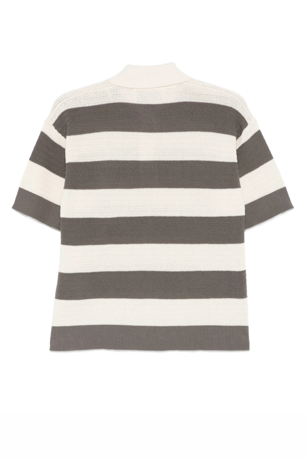 Ami Paris striped heart polo shirt White Grey