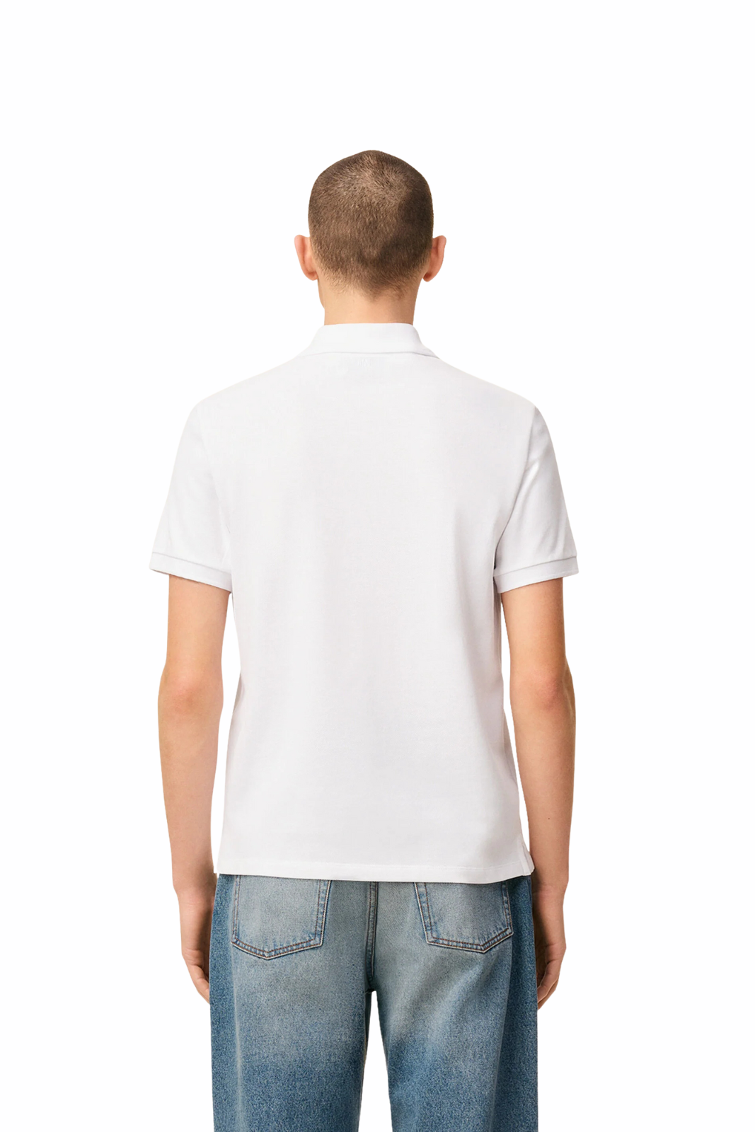 Ami Paris Ami de Coeur white polo shirt in organic cotton pique