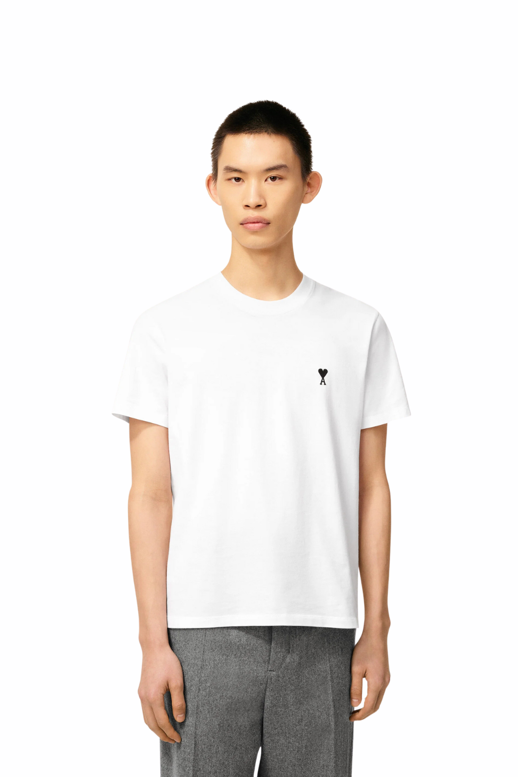 Ami Paris White Cotton Ami De Coeur T-shirt