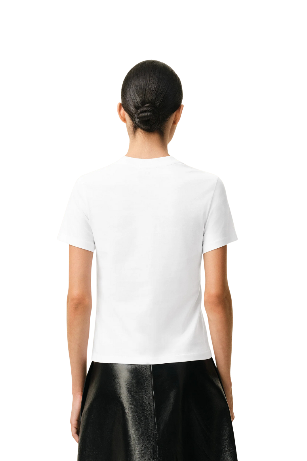 Ami Paris White Cotton Ami De Coeur Cropped T-shirt