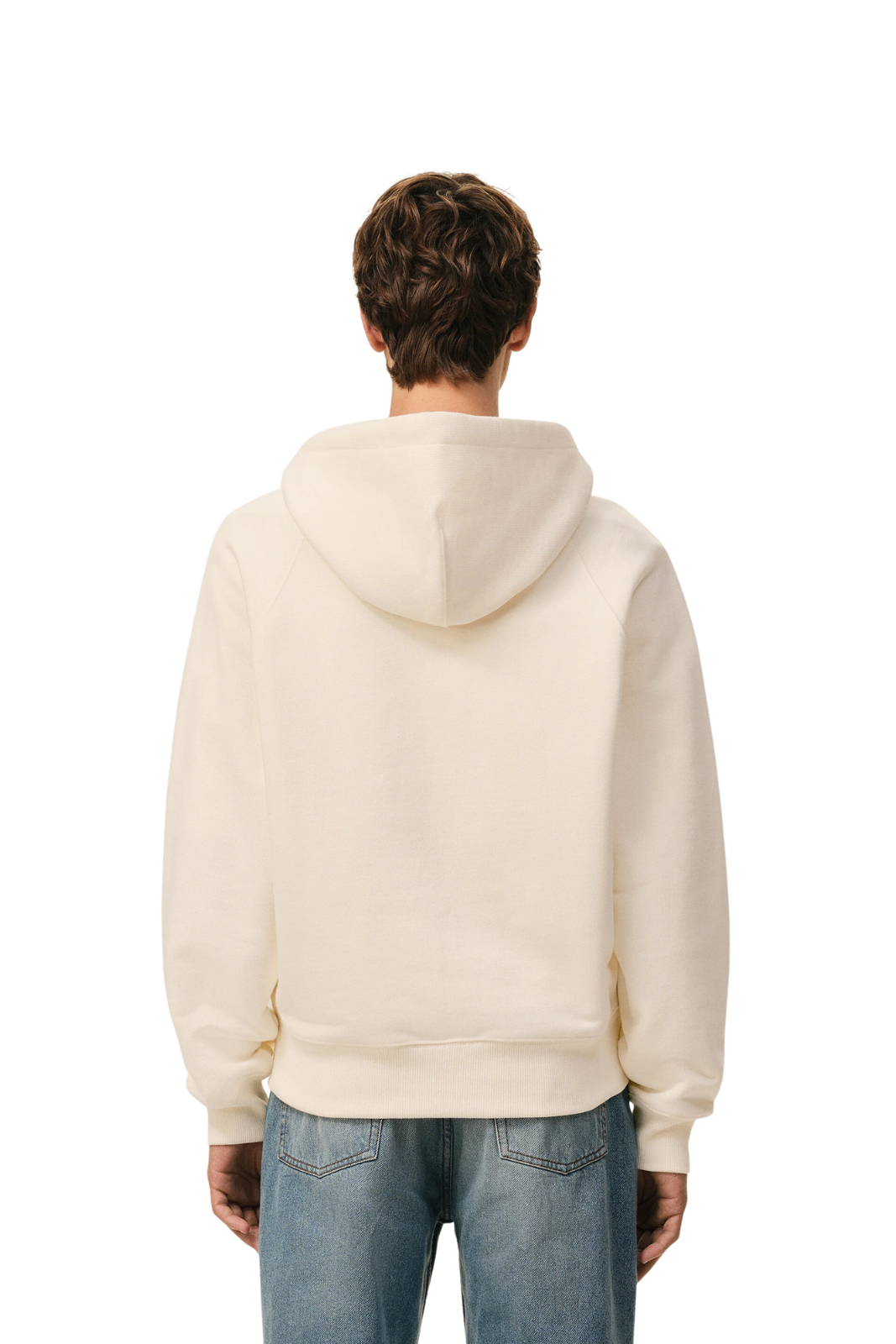 Ami Paris White Cotton Embossed Ami De Coeur Zipped Hoodie