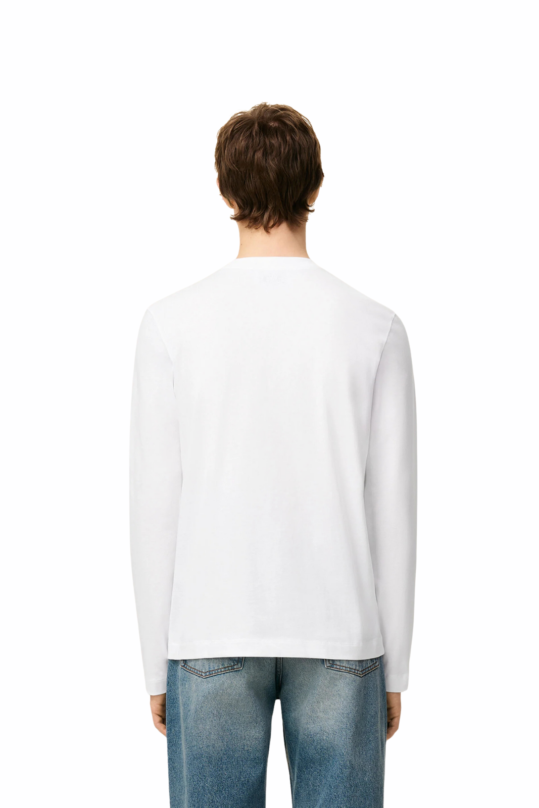Ami Paris Permanent White Cotton Ami de Coeur Long Sleeves T-Shirt