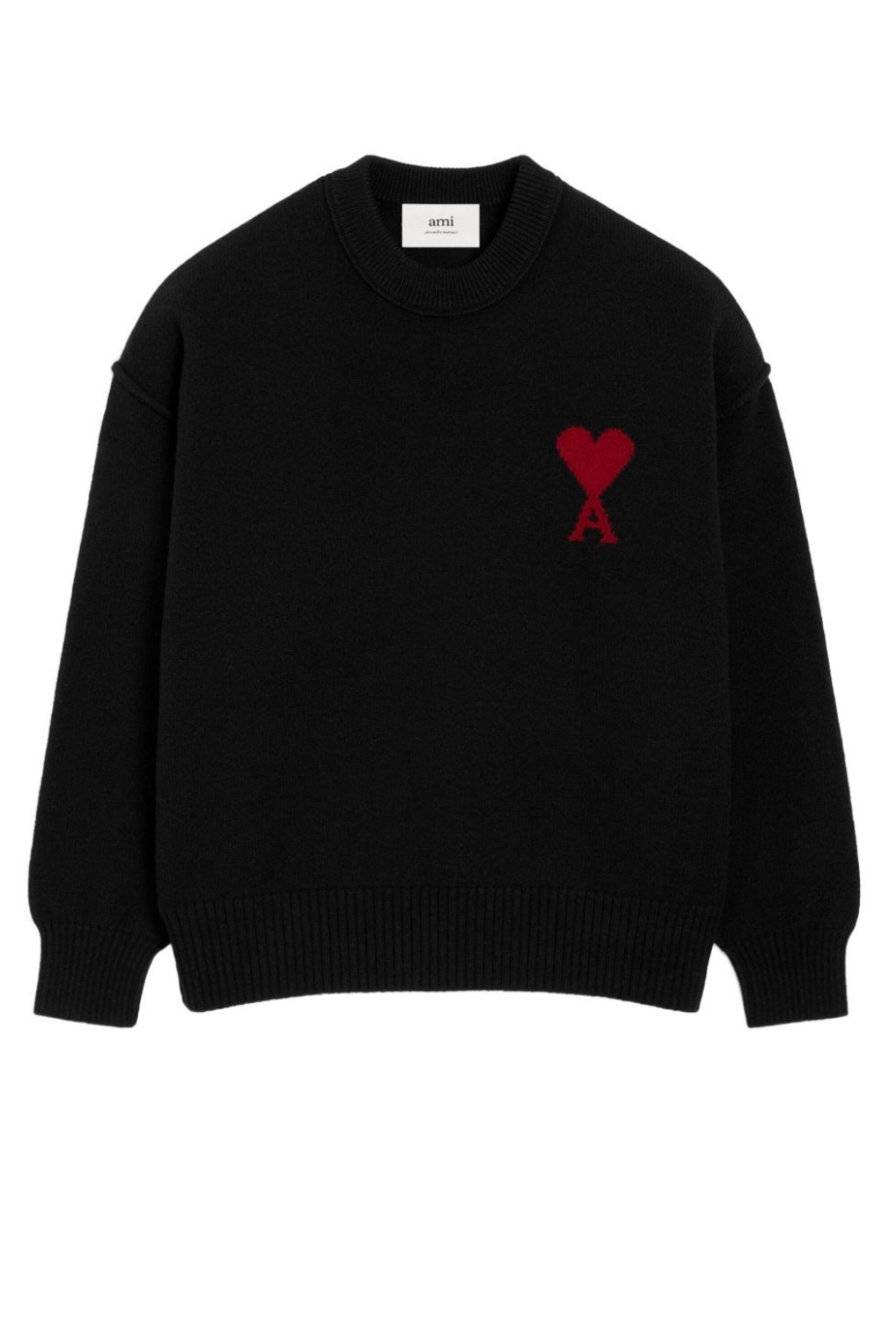 Ami Paris Ami De Coeur wool Black sweater