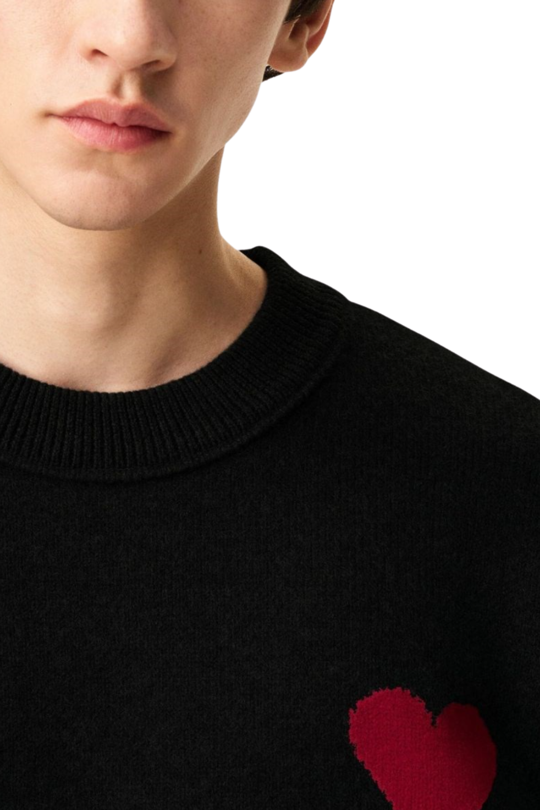 Ami Paris Ami De Coeur wool Black sweater