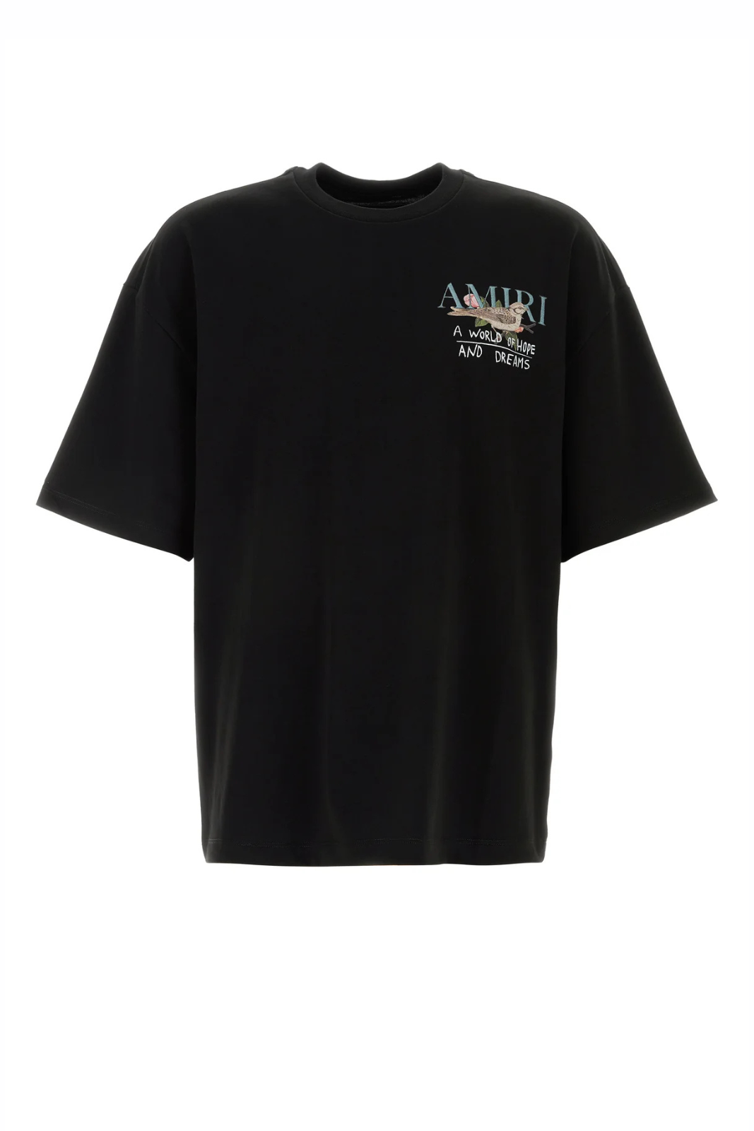 Amiri Black cotton oversize men t-shirt Hope and dreams os tee