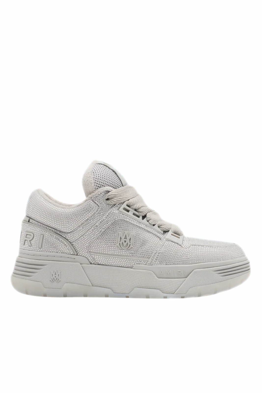 Amiri Brown Crystal MA-1 Man Sneakers Silver Grey