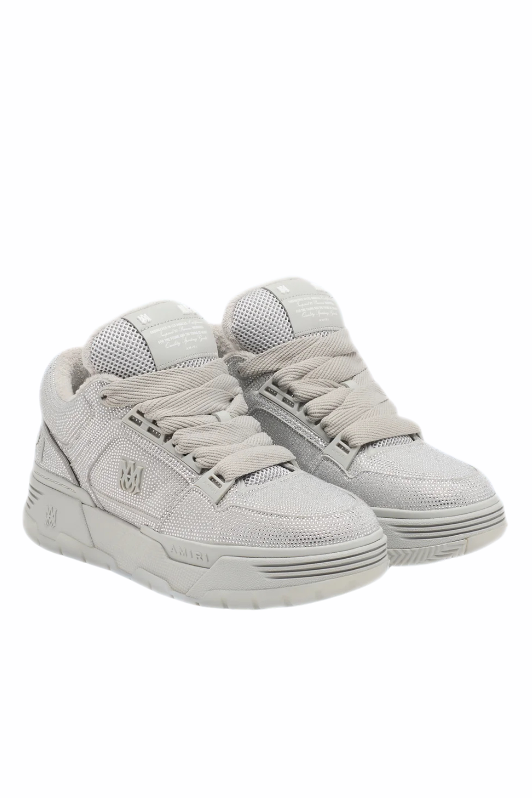 Amiri Brown Crystal MA-1 Man Sneakers Silver Grey