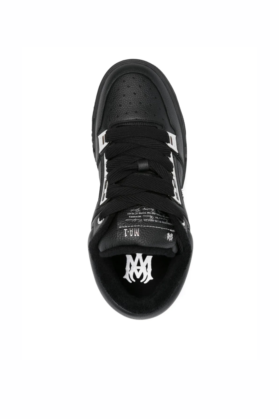 Amiri logo-embellished leather sneakers Black
