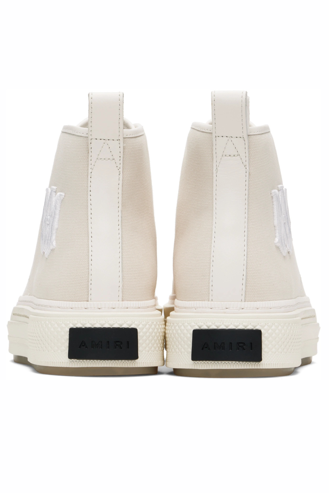 Amiri Court leather-trimmed sneakers Beige