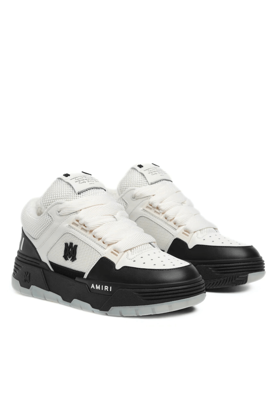 Amiri Men's White Black Ma-1 Logo Patch Sneakers