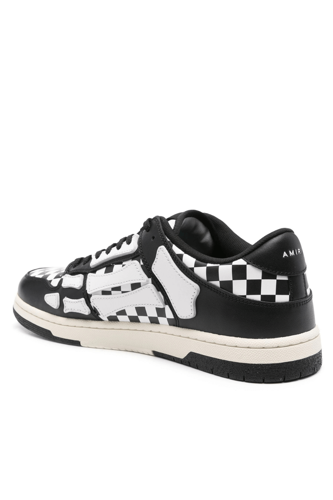 Amiri Skel Top Low check-pattern men sneakers Black White