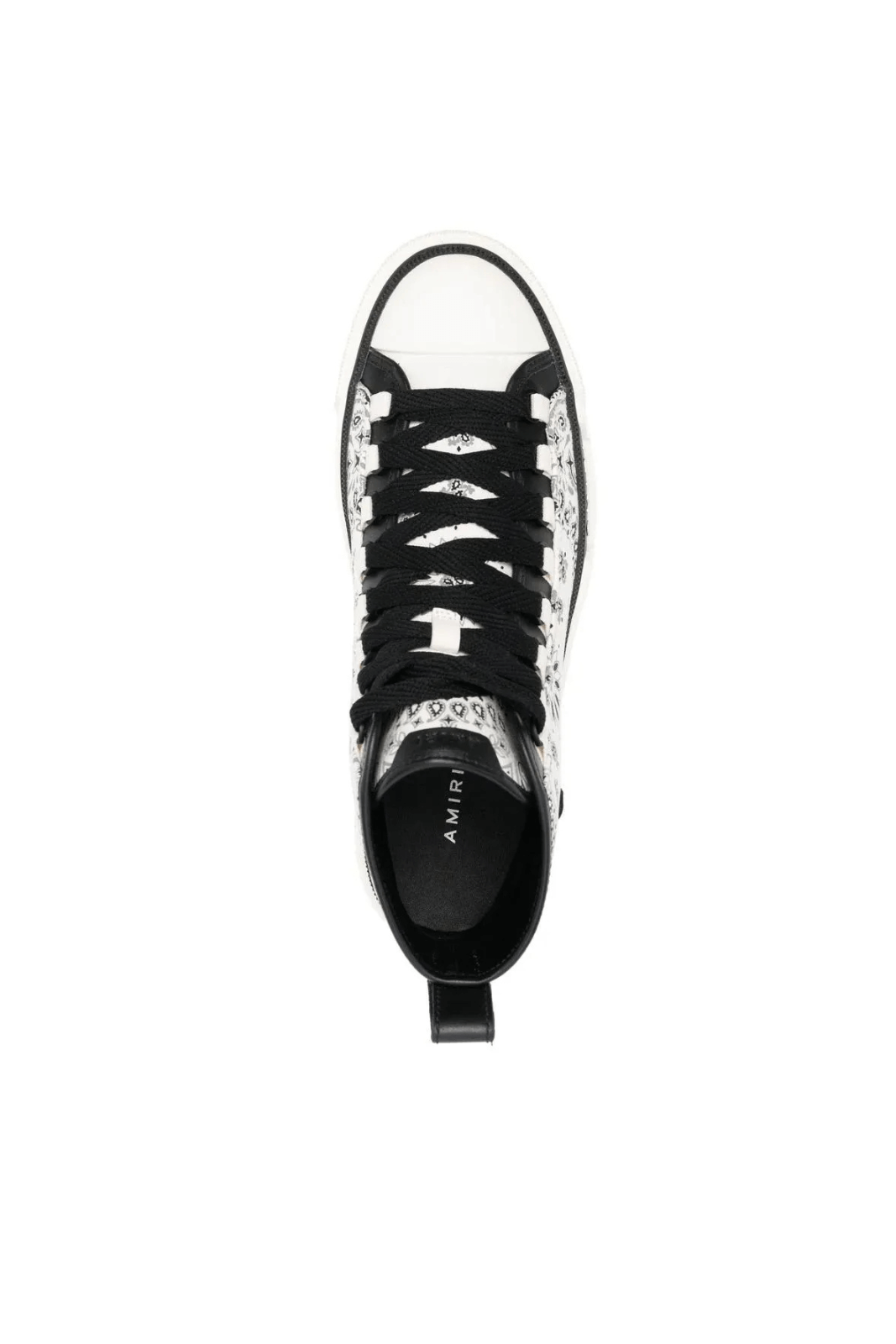 Amiri Court Star White high top sneakers with bandana print Amiri Court Star White high top sneakers with bandana print