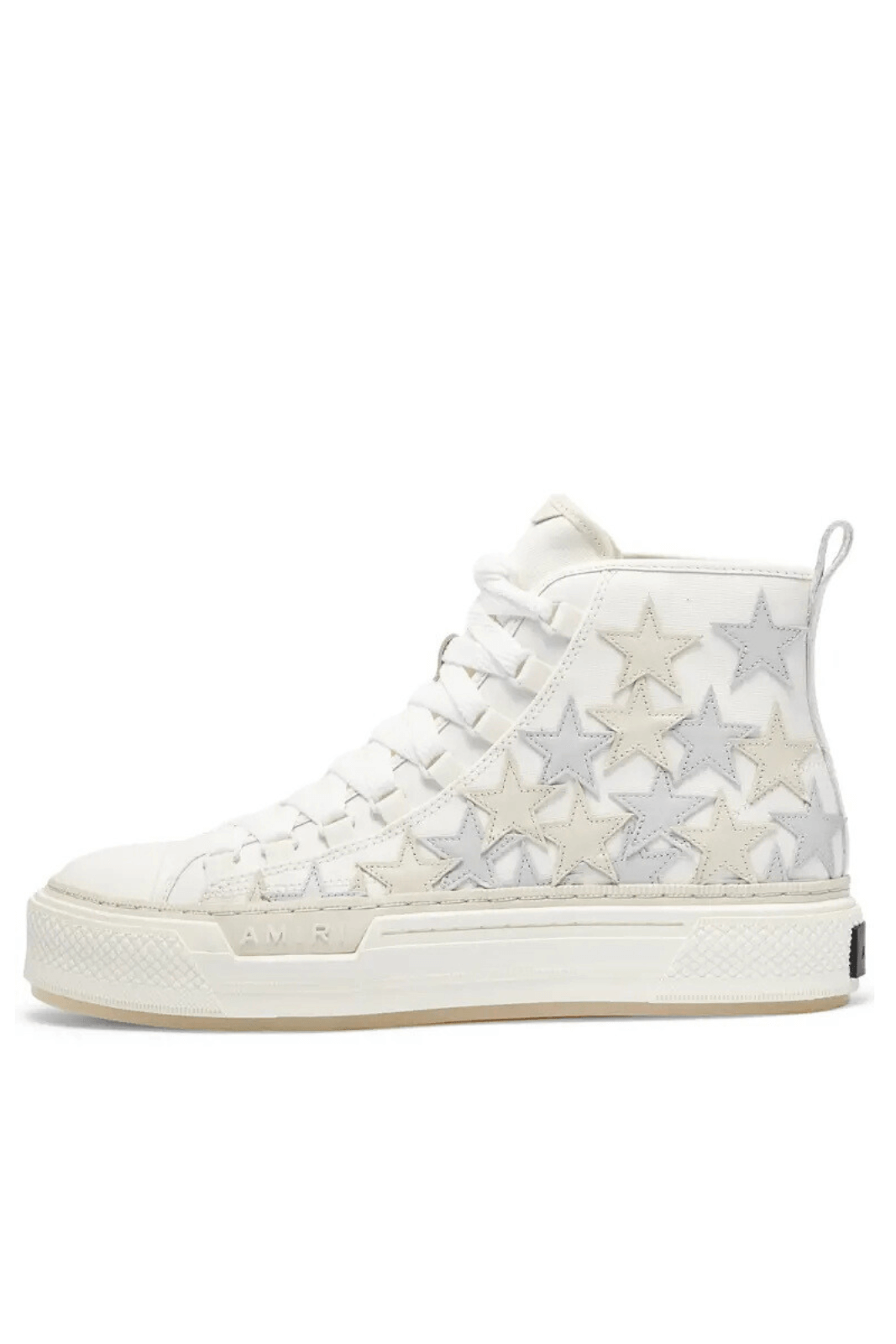 Amiri Stars Court Hi White Beige Sneakers