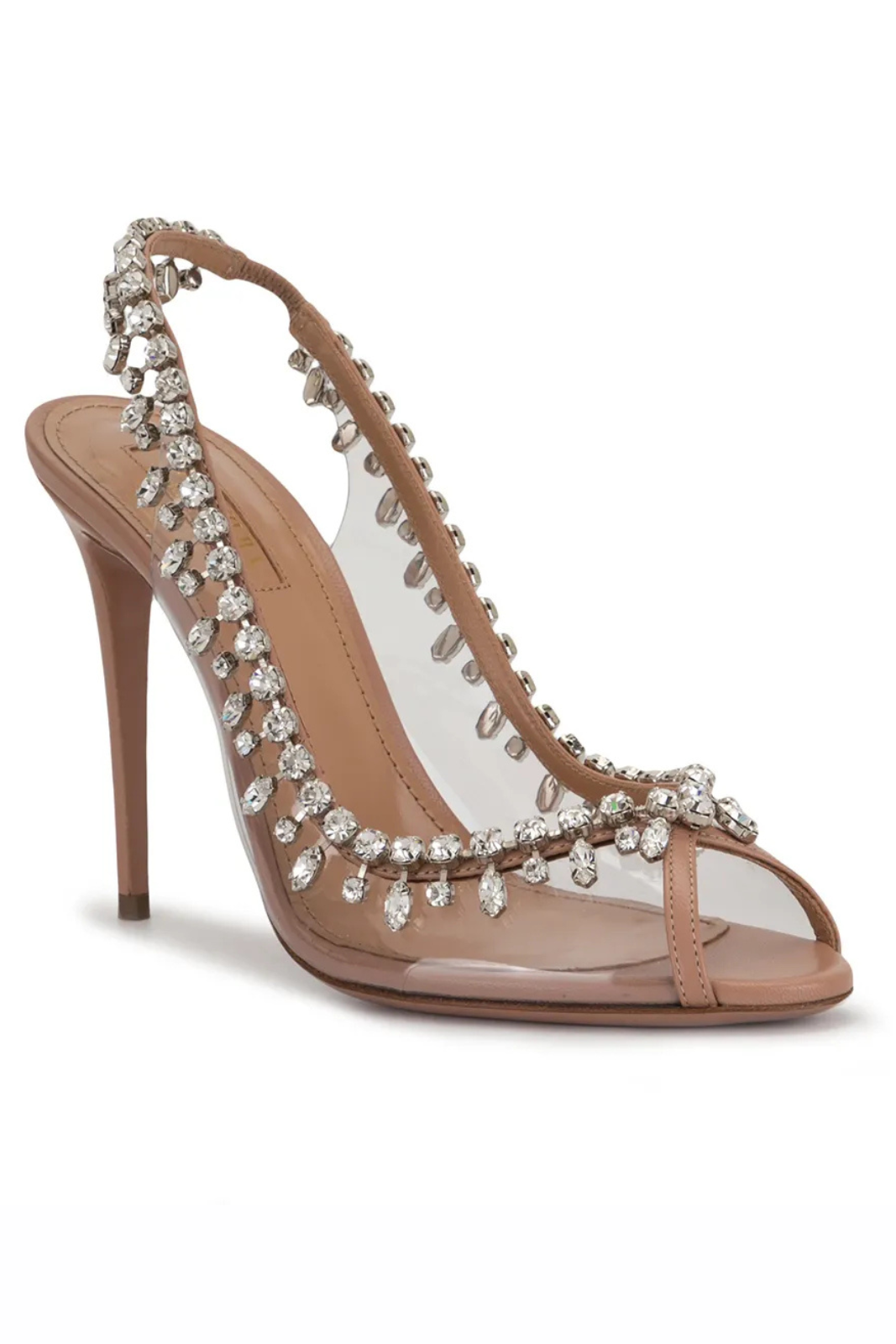 Aquazzura 110mm Temptation crystal-embellished pumps roz