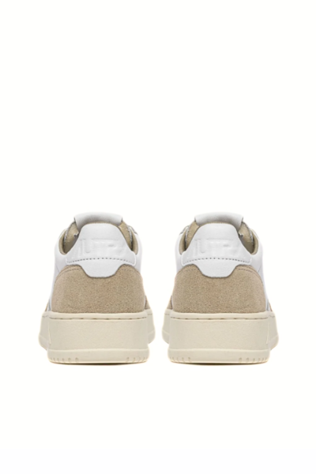 Autry Medalist Low Sneakers in White Leather and Sponge Suede