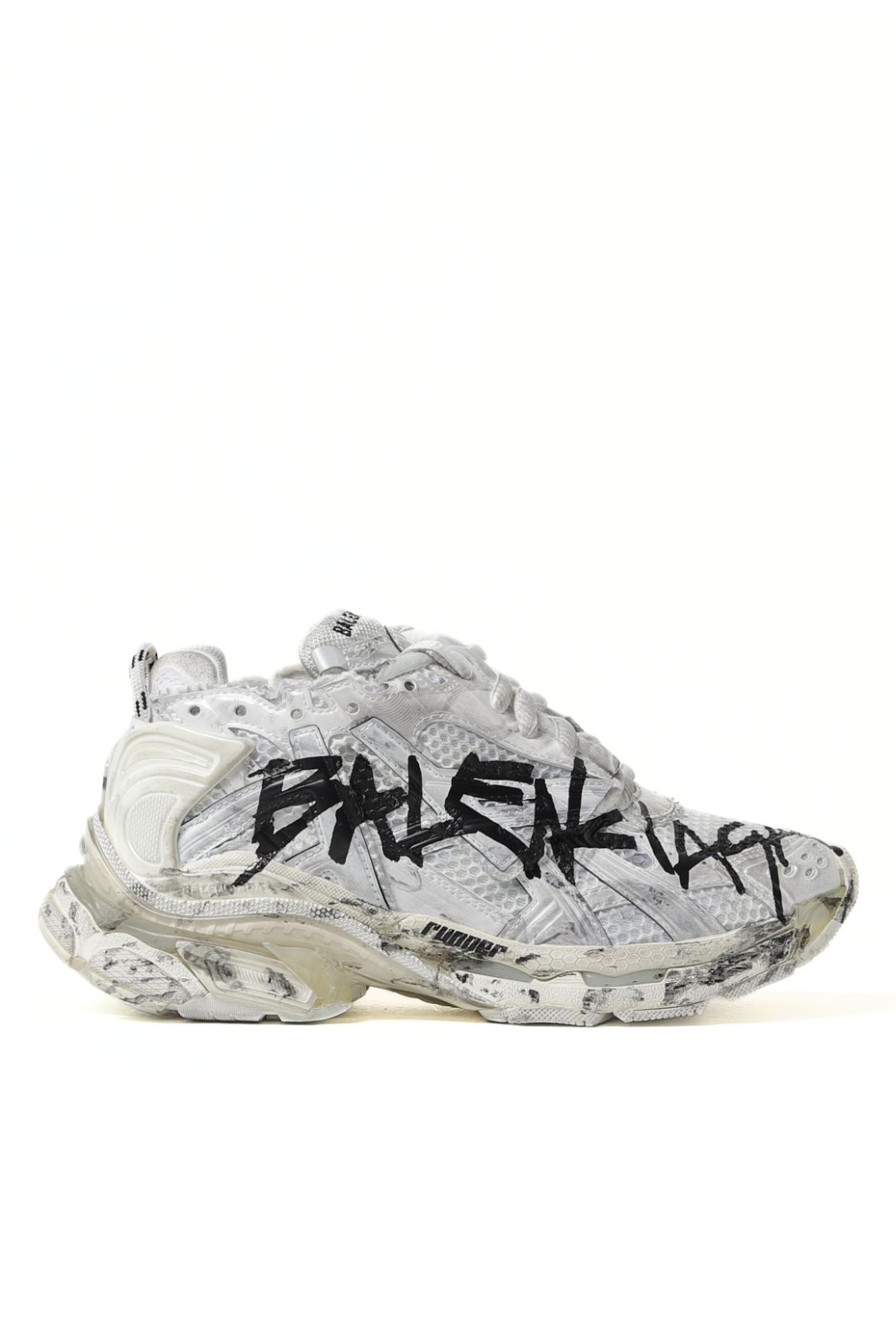 Balenciaga Graffiti Runner sneakers in used mesh and rubber