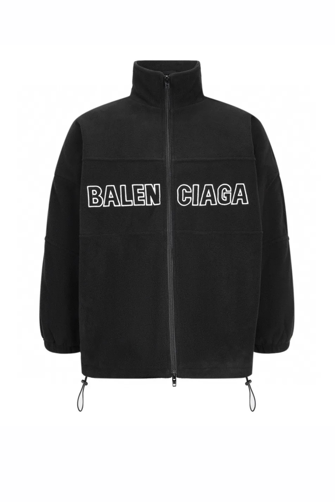 Balenciaga Men's Black Logo-embroidered Wool-fleece
