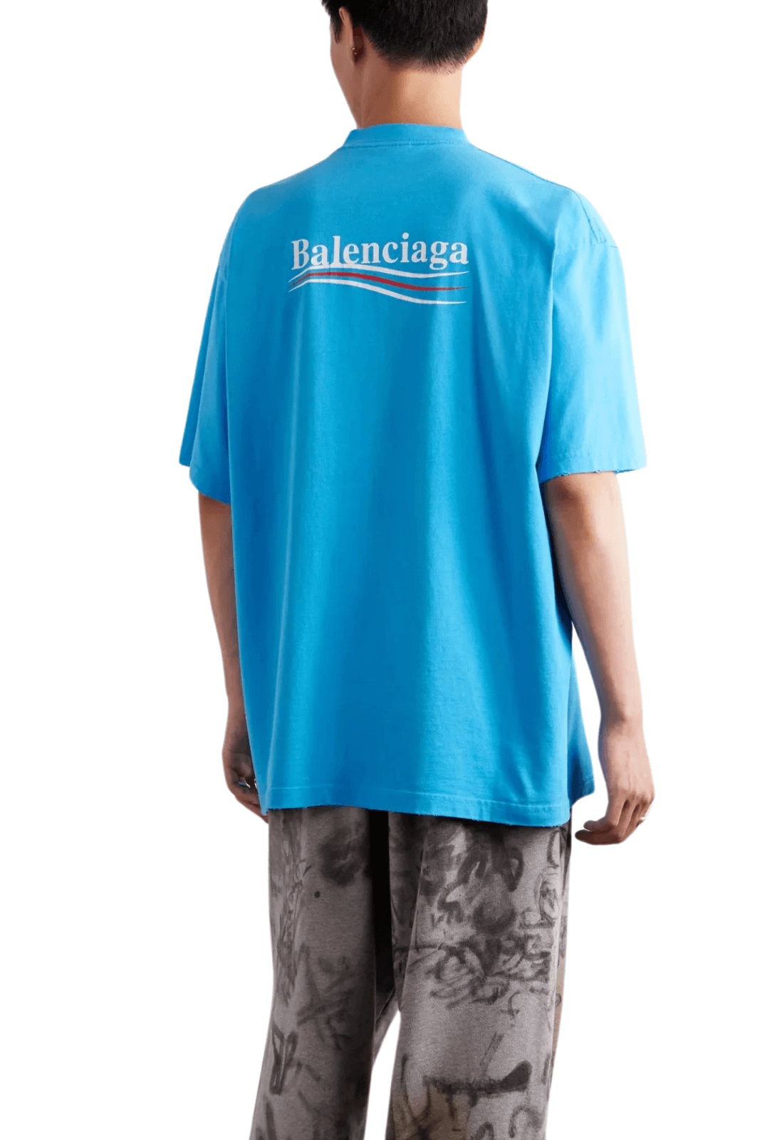 Balenciaga Man Blue T-shirt