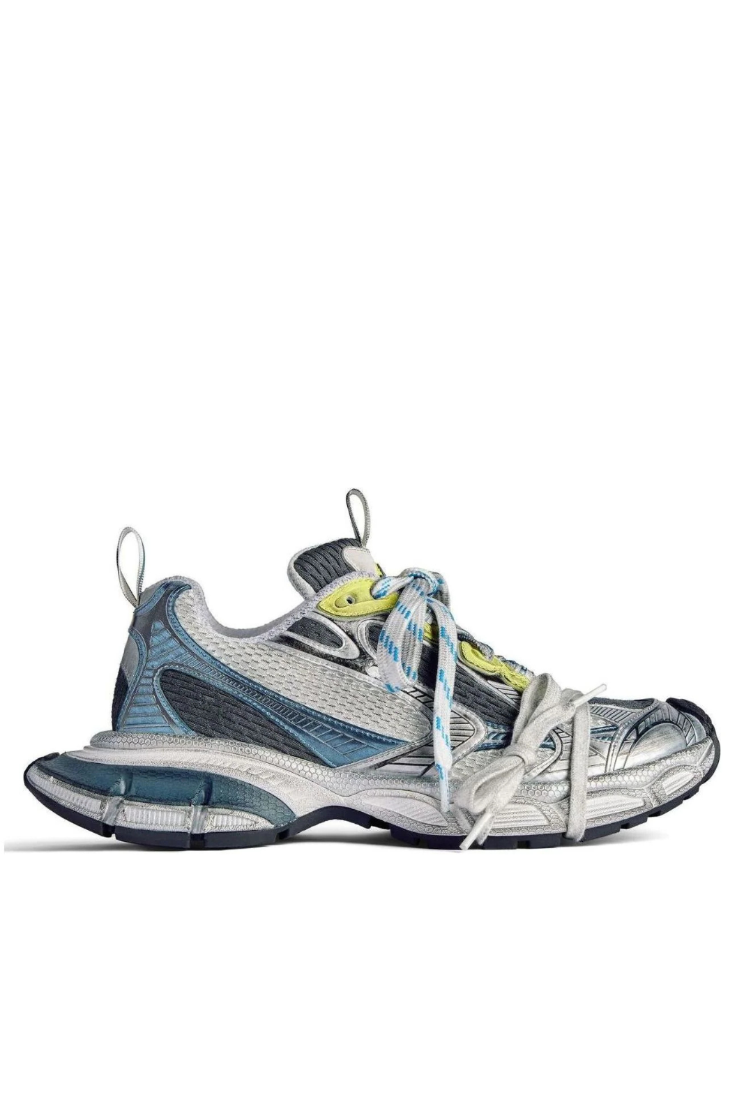 Balenciaga 3XL Sneakers White Blue Yellow Mesh