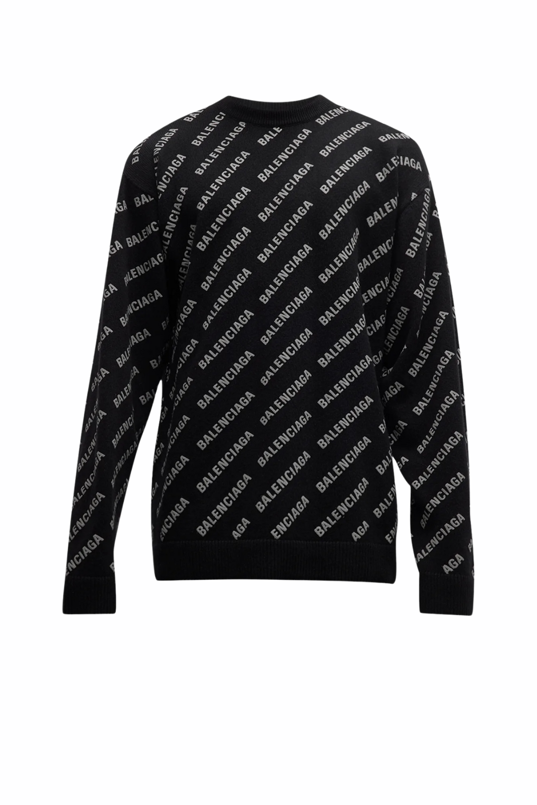 Balenciaga Men's Allover-Logo Wool Sweater