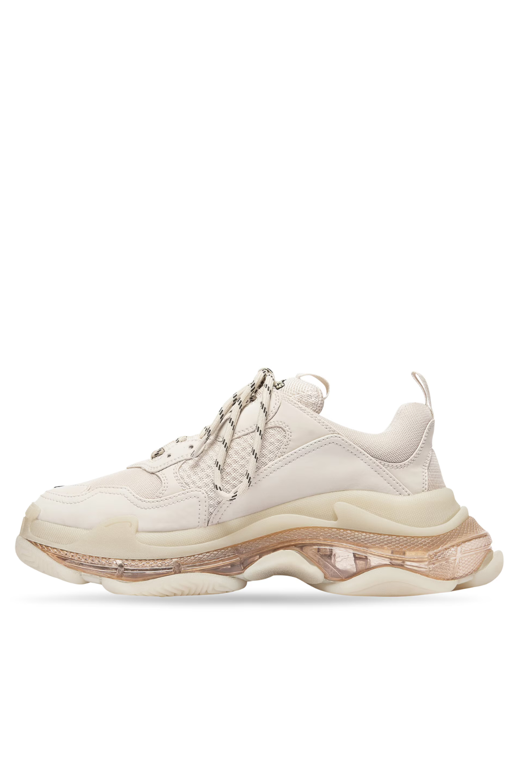 Balenciaga Men's Triple S Clear Sole Trainers in Beige