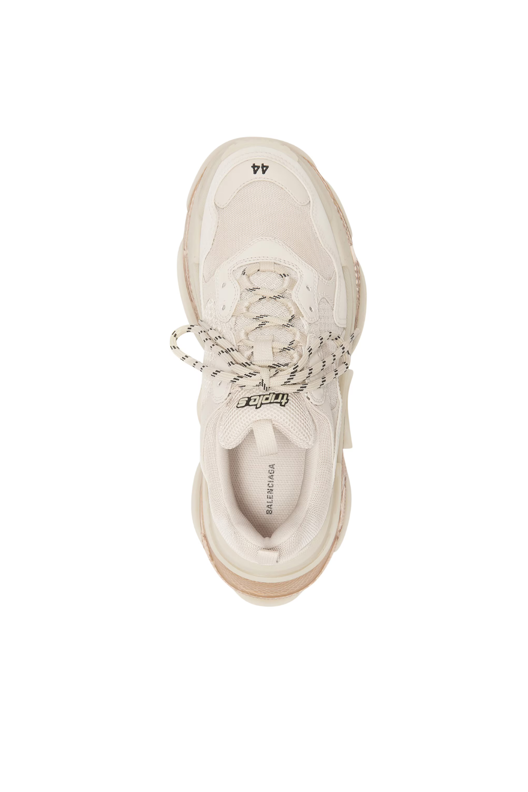 Balenciaga Men's Triple S Clear Sole Trainers in Beige