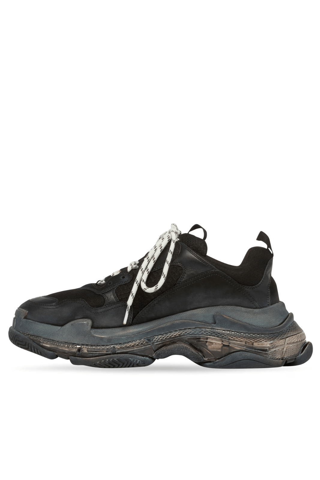 Balenciaga Men's Triple S Clear Sole Trainers in Black