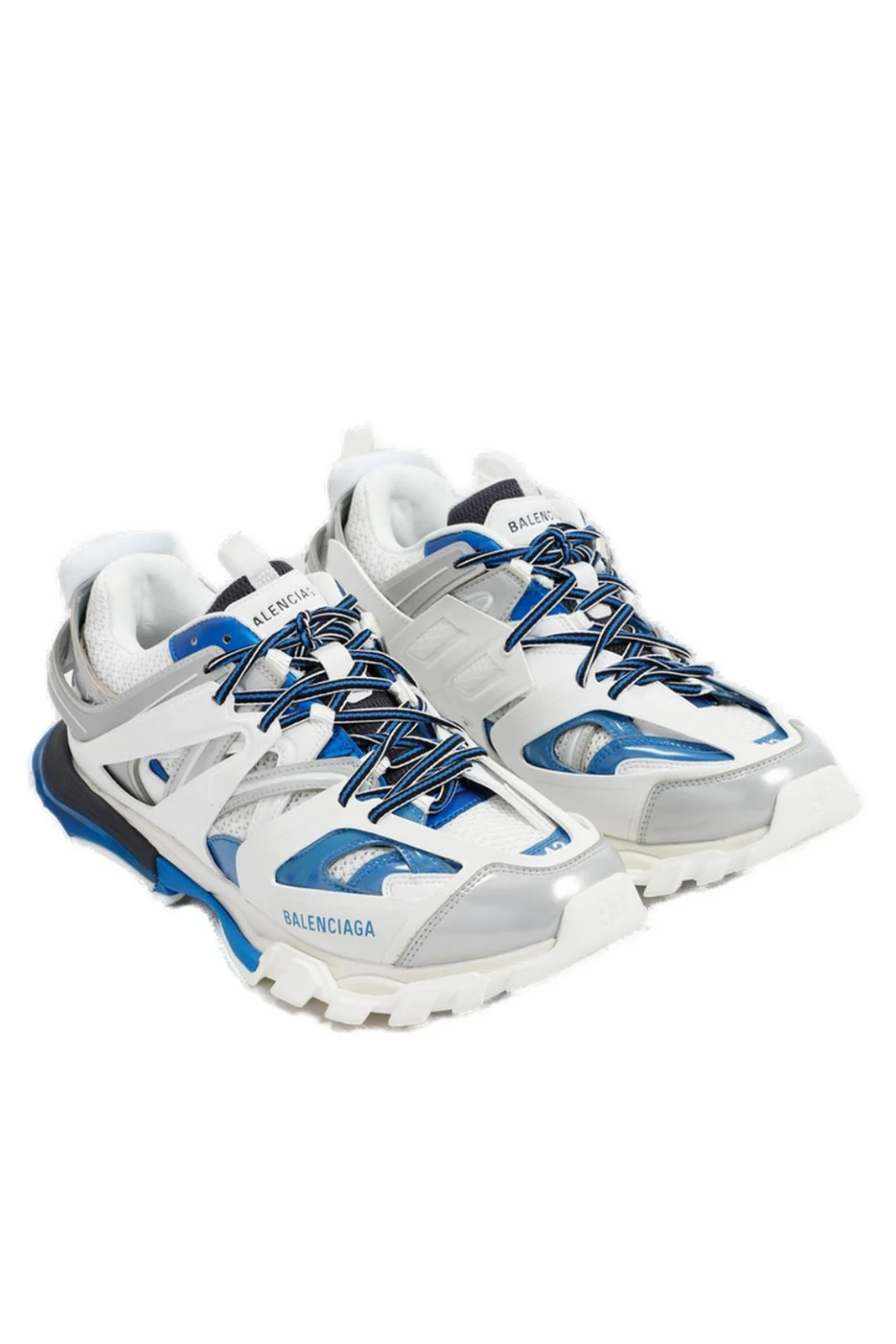 Balenciaga Mesh Track Trainers White Blue
