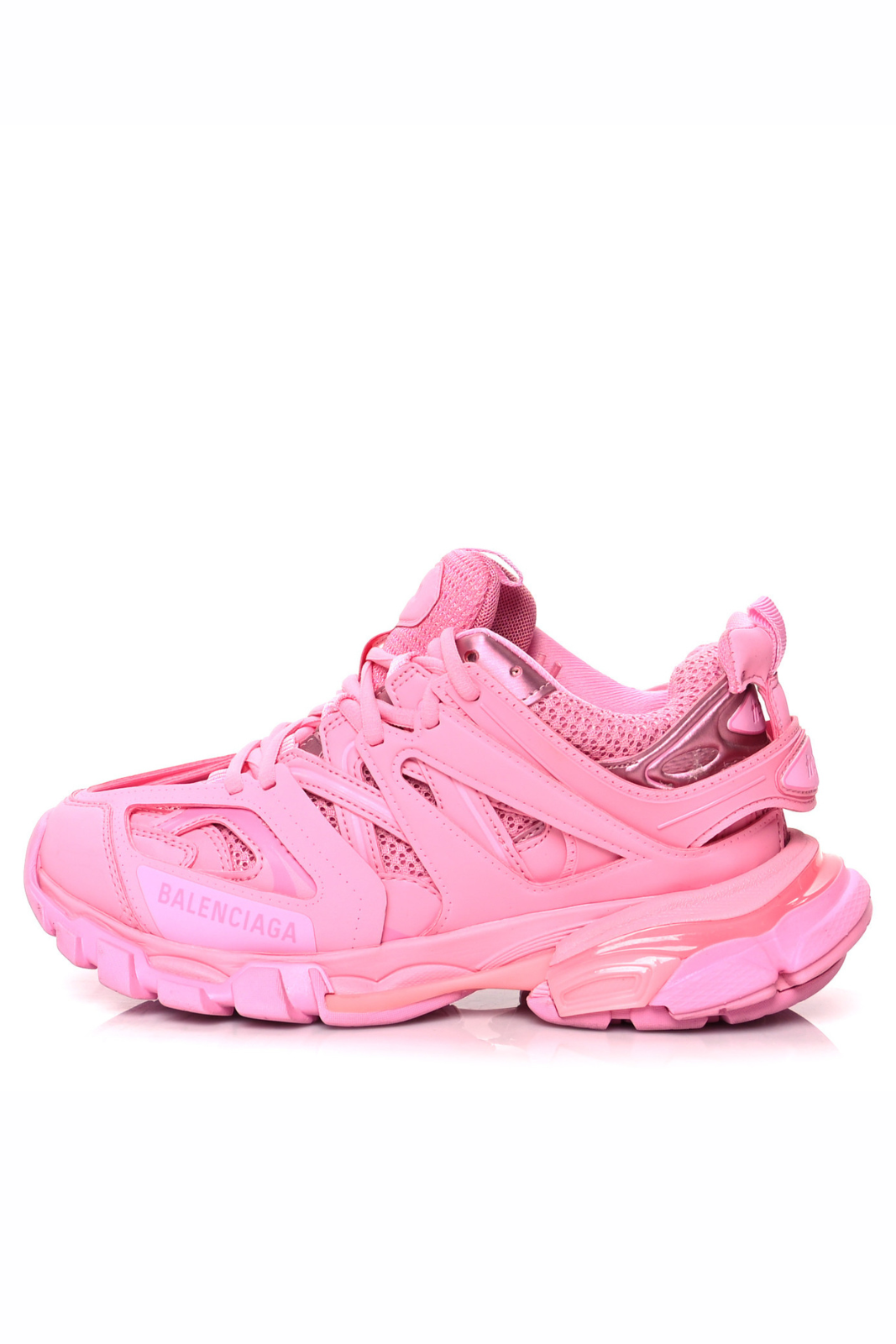 Balenciaga Mesh Nylon Womens Track Sneakers Pink