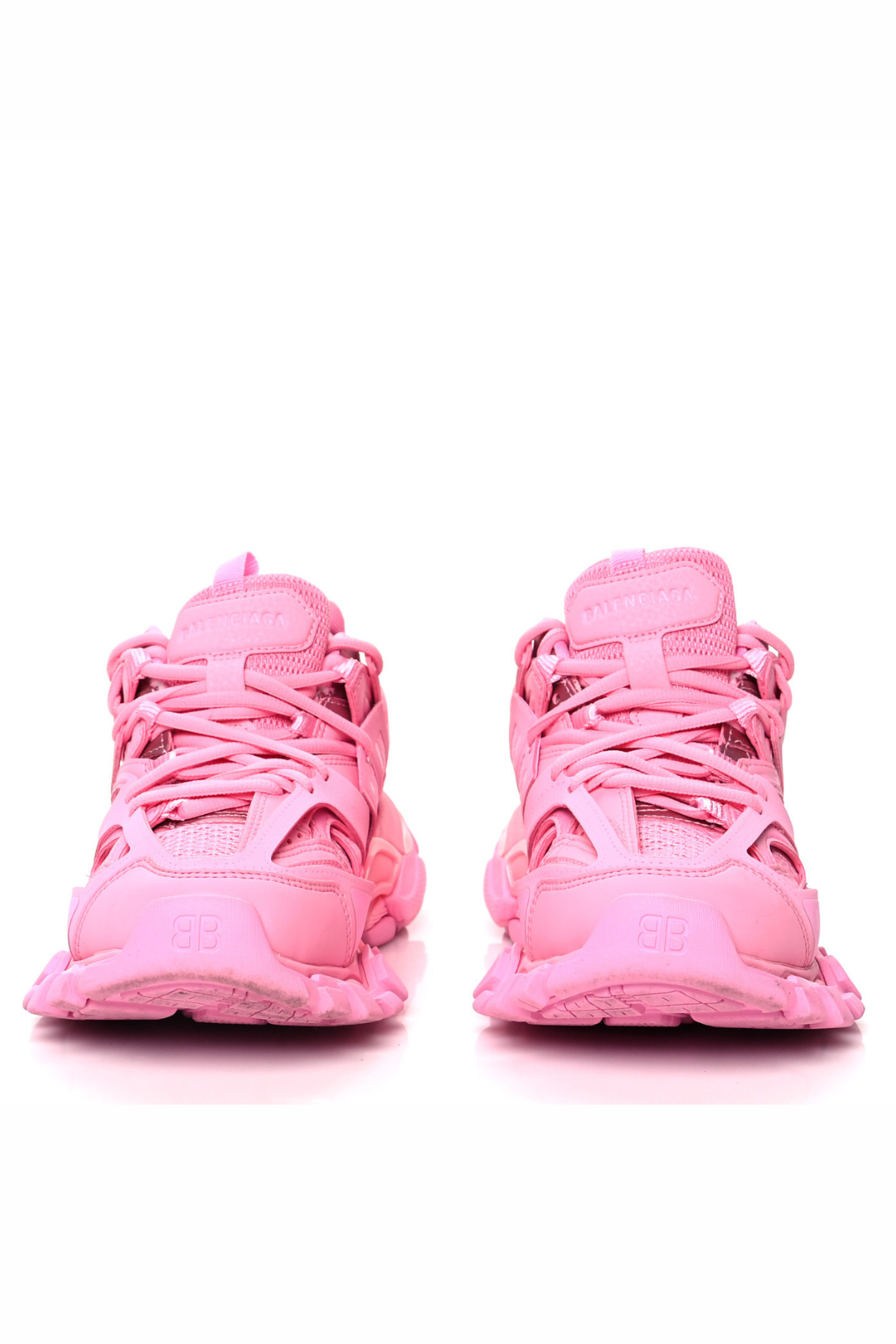 Balenciaga Mesh Nylon Womens Track Sneakers Pink