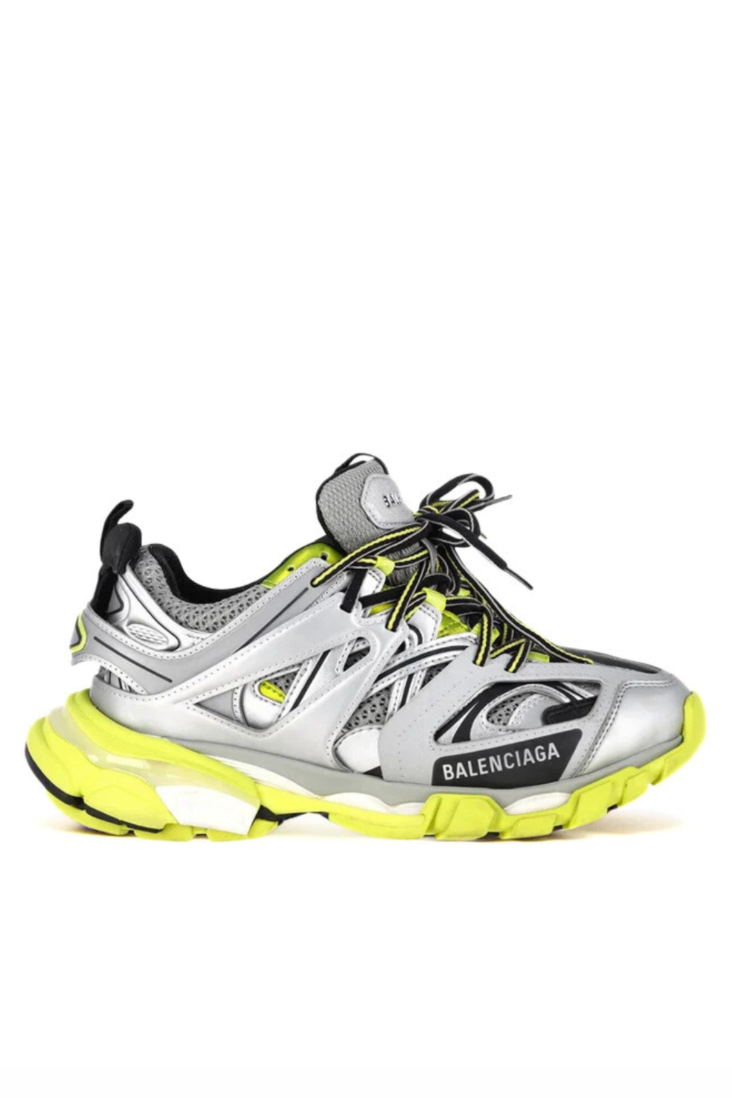Balenciaga Track Silver Neon Yellow Women Sneakers