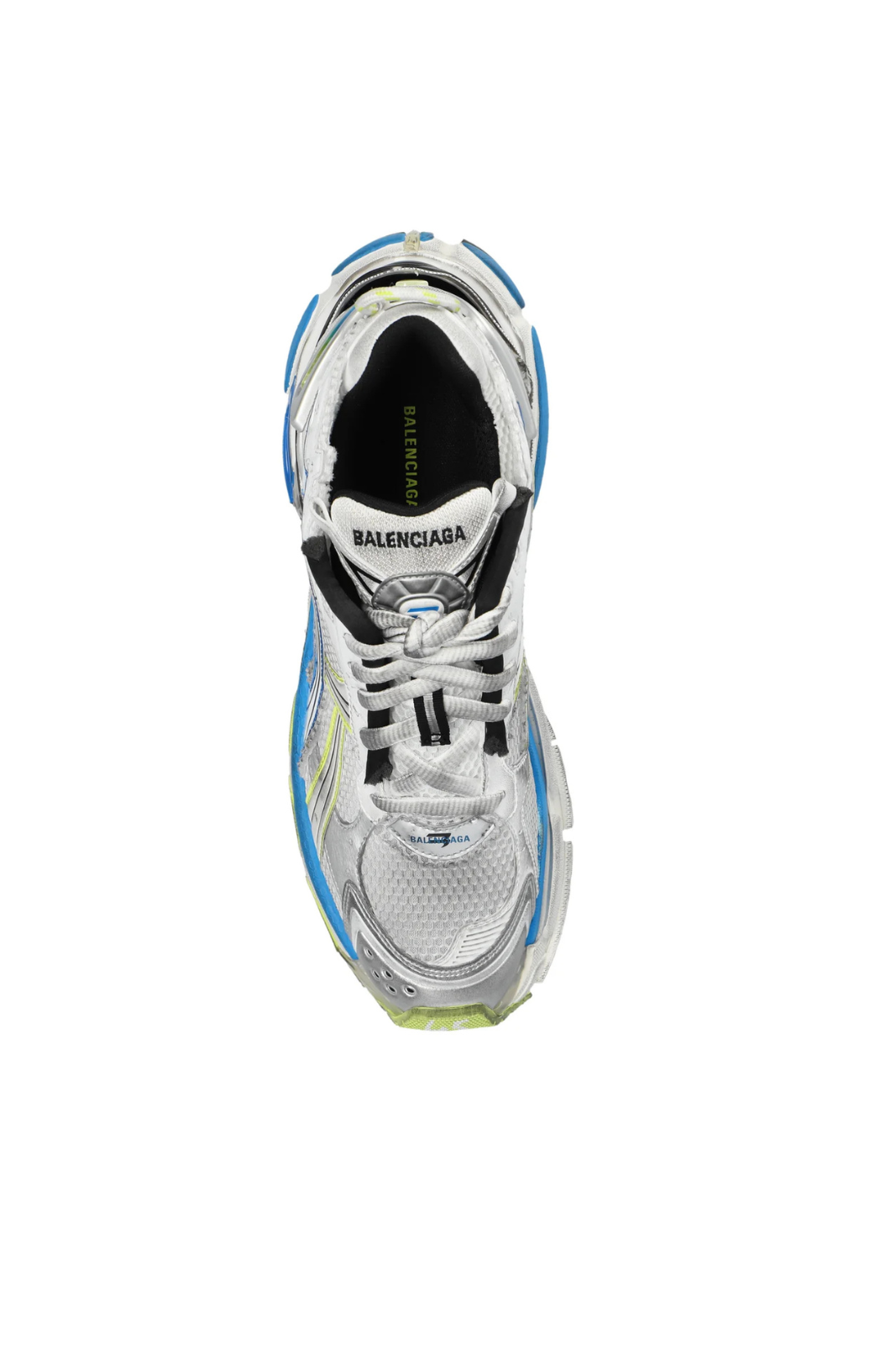 Balenciaga Runner Lace-Up Men Sneakers Grey Blue Yellow