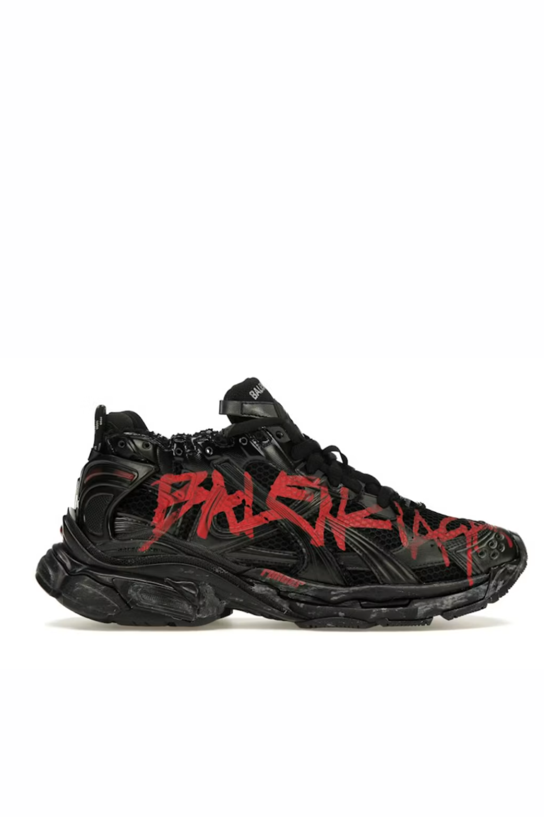 Balenciaga Runner Sneaker Graffiti Black Red 2023
