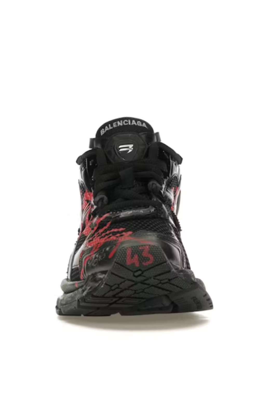 Balenciaga Runner Sneaker Graffiti Black Red 2023