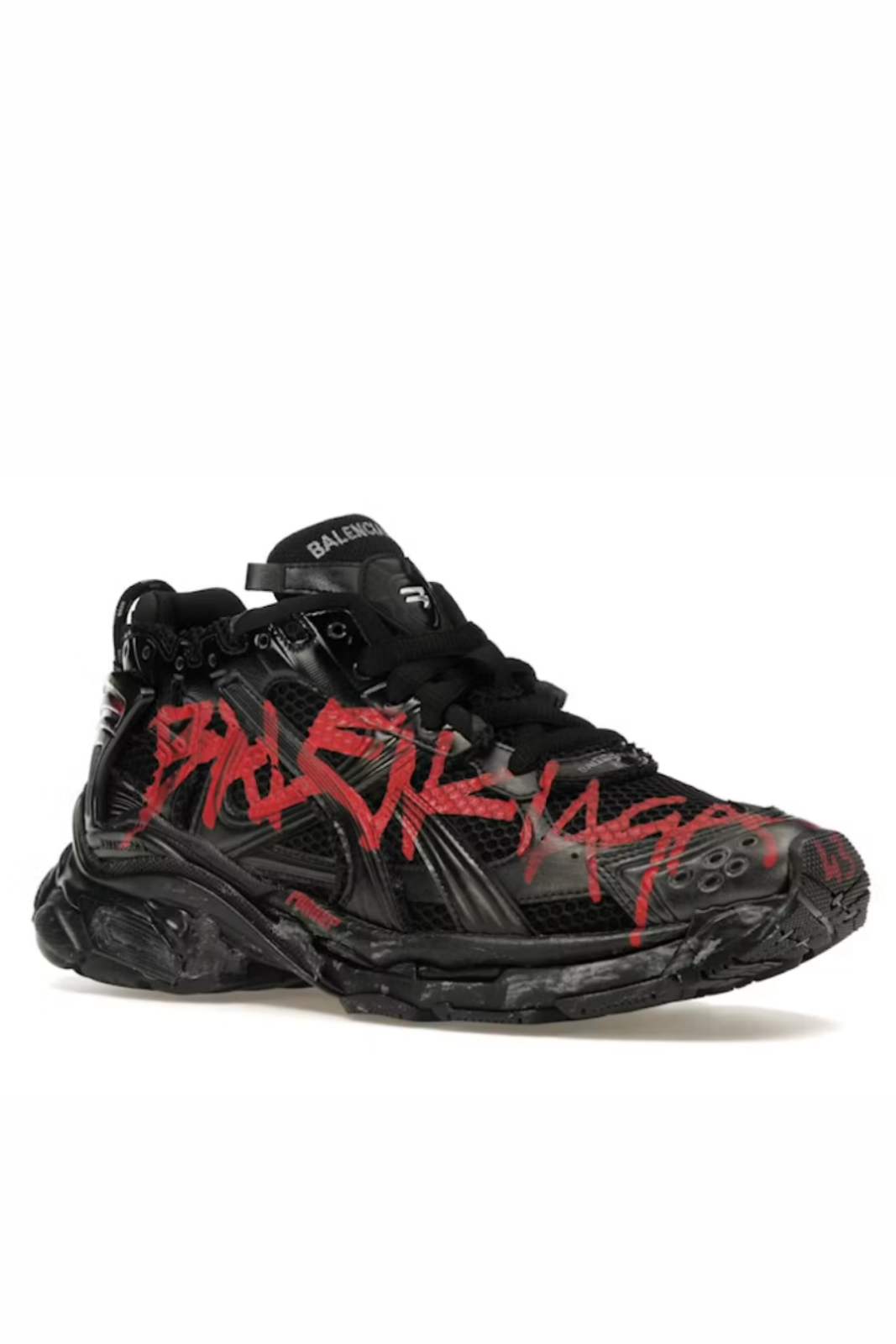 Balenciaga Runner Sneaker Graffiti Black Red 2023