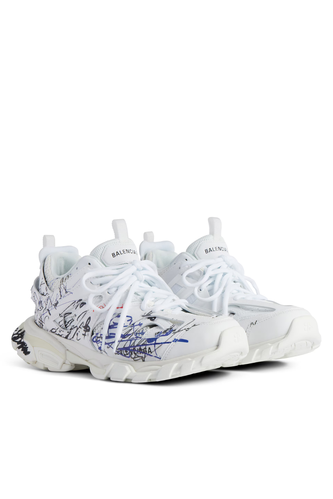 Balenciaga Track Autographe Women Trainers in white, black, blue and red