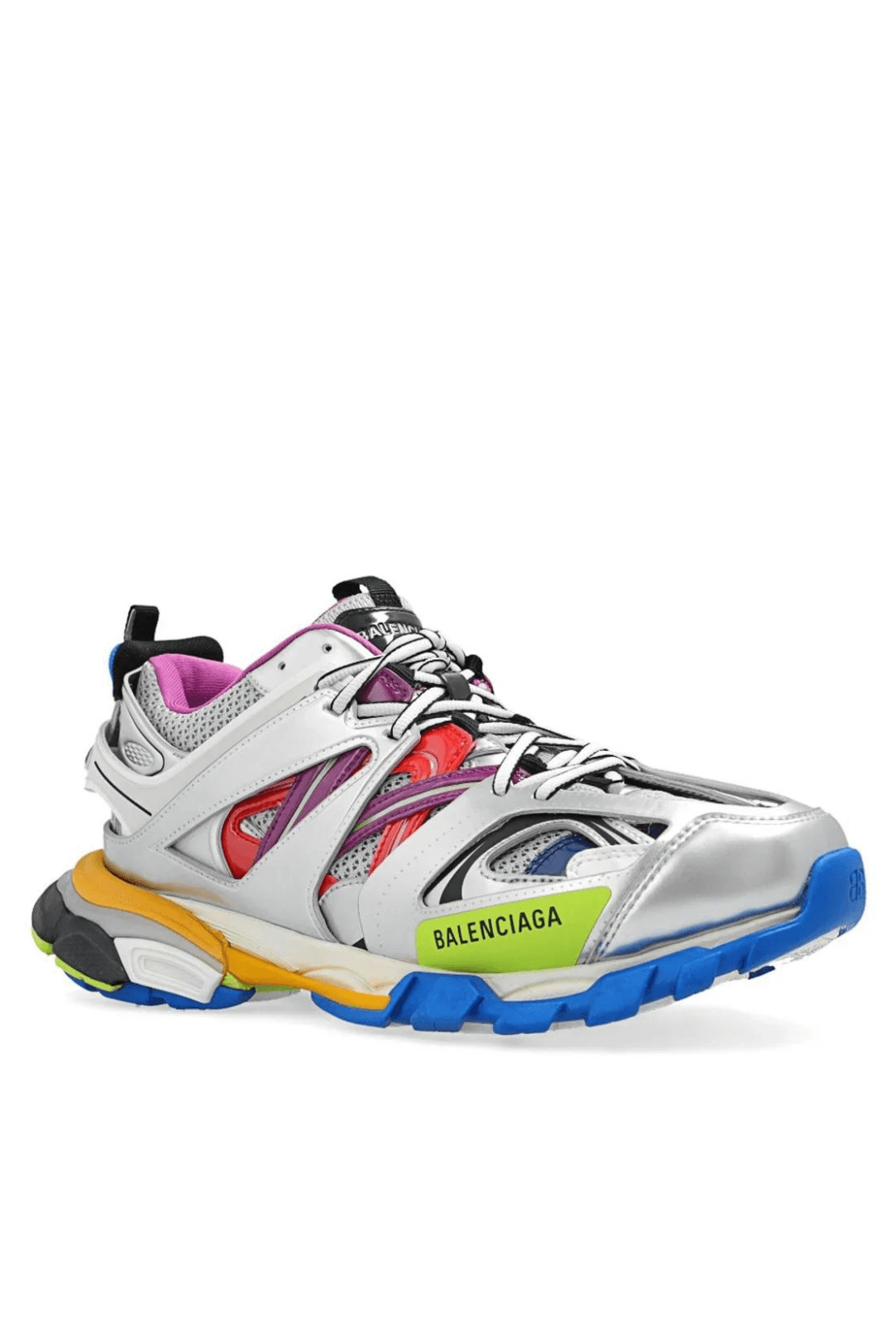 Balenciaga Track Mesh Laced Multicolor / Metal Silver Sneakers