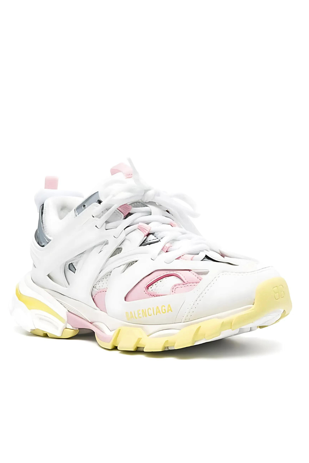 Balenciaga Track Panelled Chunky Trainers In White