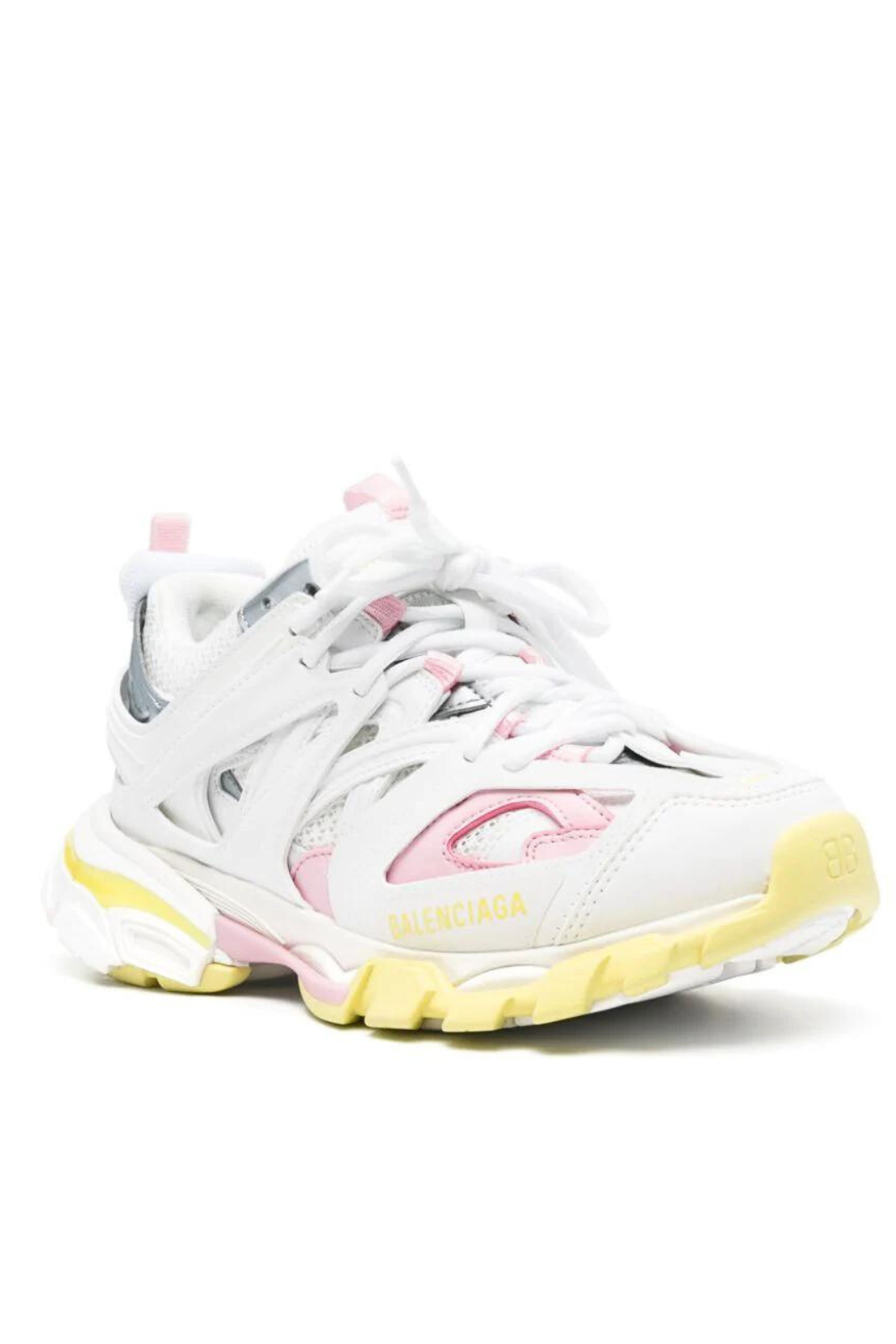 Balenciaga Track Panelled Chunky Trainers In White