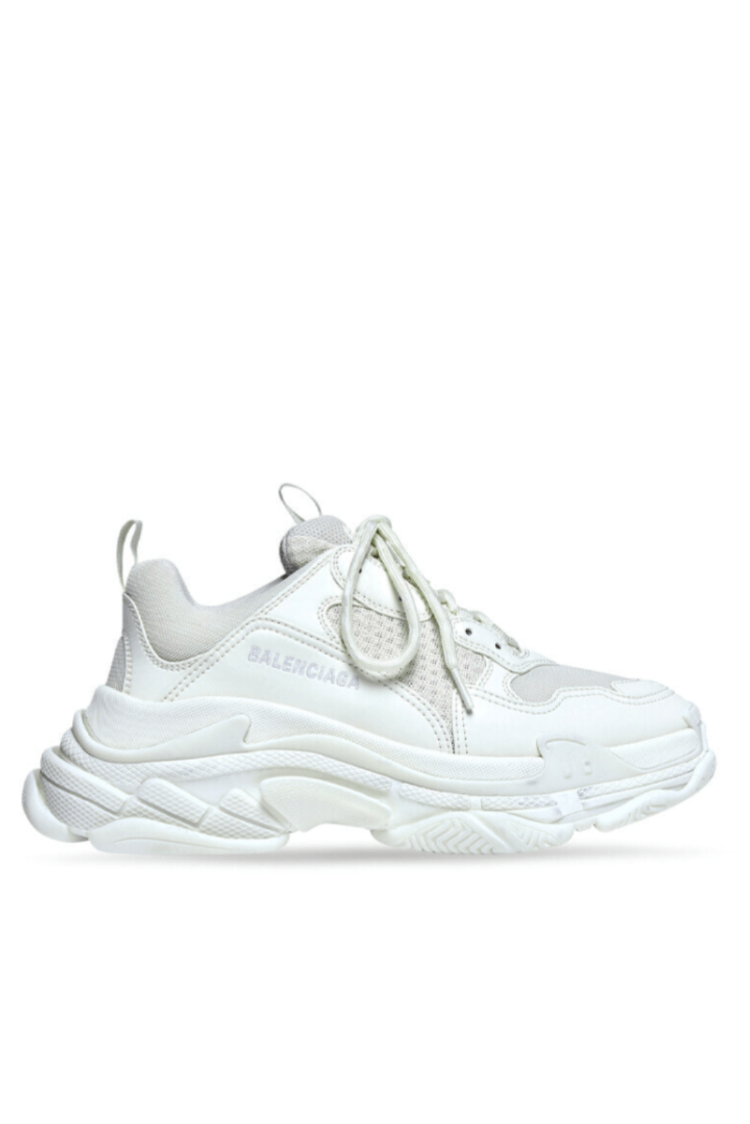 Balenciaga Triple S Low-Top Chunky Sneakers Men's White