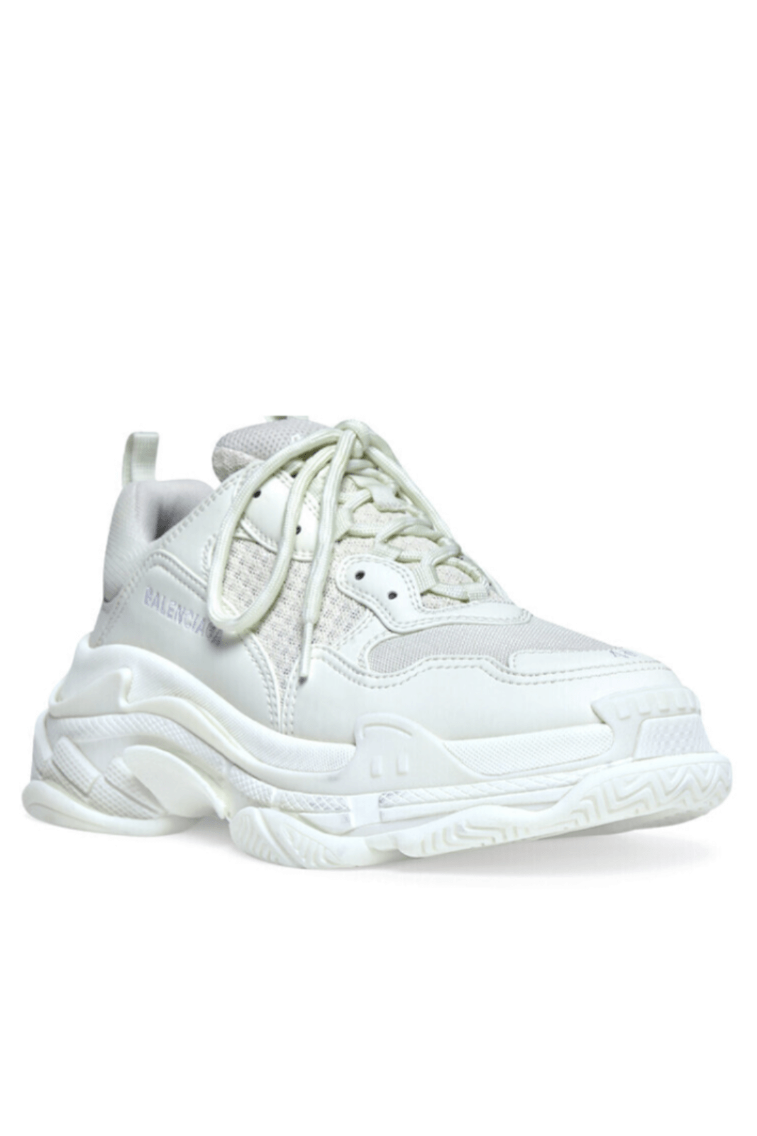 Balenciaga Triple S Low-Top Chunky Sneakers Men's White