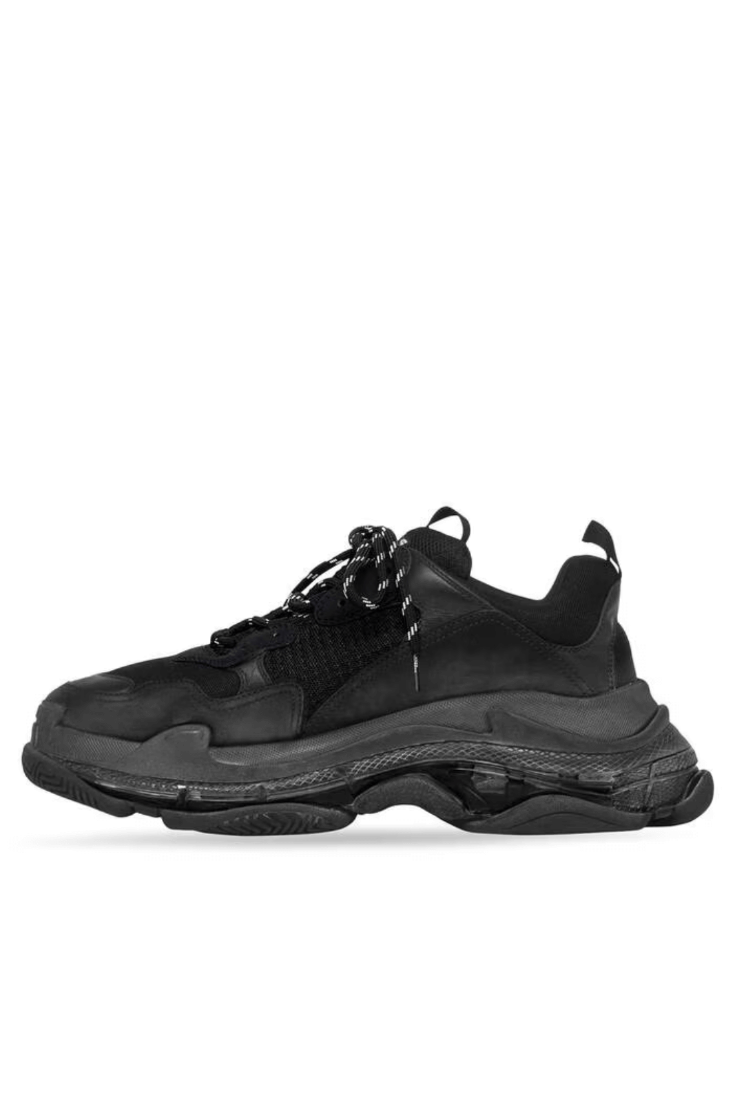 Balenciaga Triple S Clear Sole in Black Sneakers