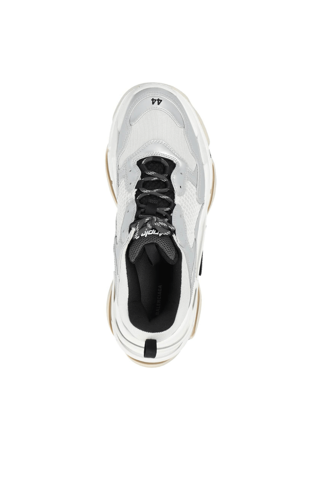 Balenciaga Triple S Lace-Up Male Sneakers Grey Metallize