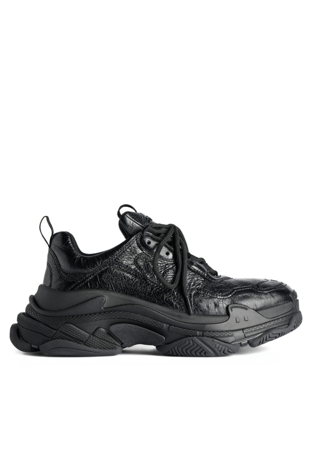 Balenciaga Triple S Lambskin Sneakers Black