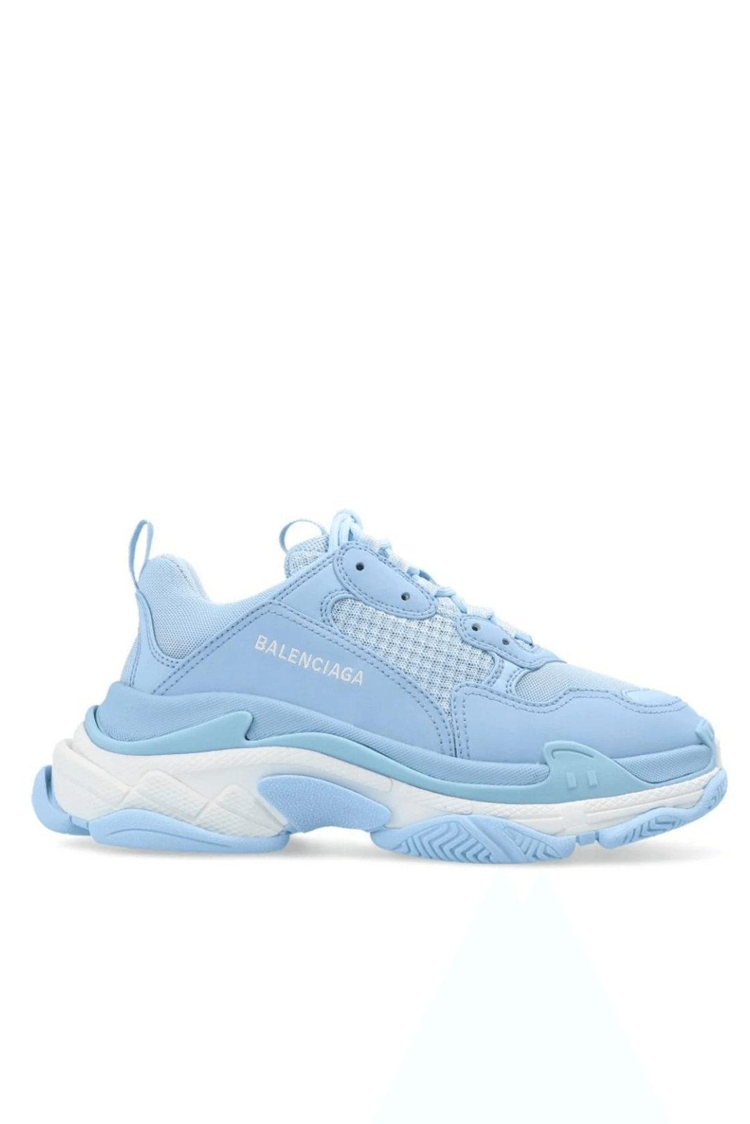 Balenciaga Triple S Mesh Panelled Sneakers Baby Blue