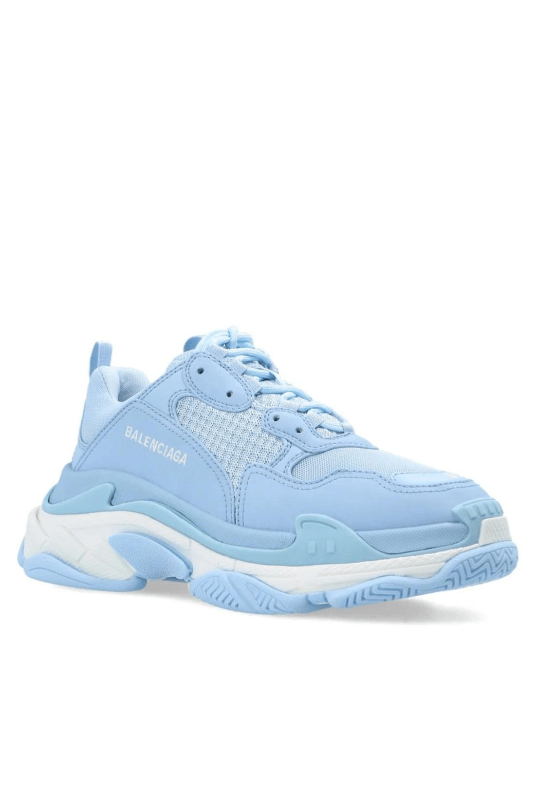 Balenciaga Triple S Mesh Panelled Sneakers Baby Blue