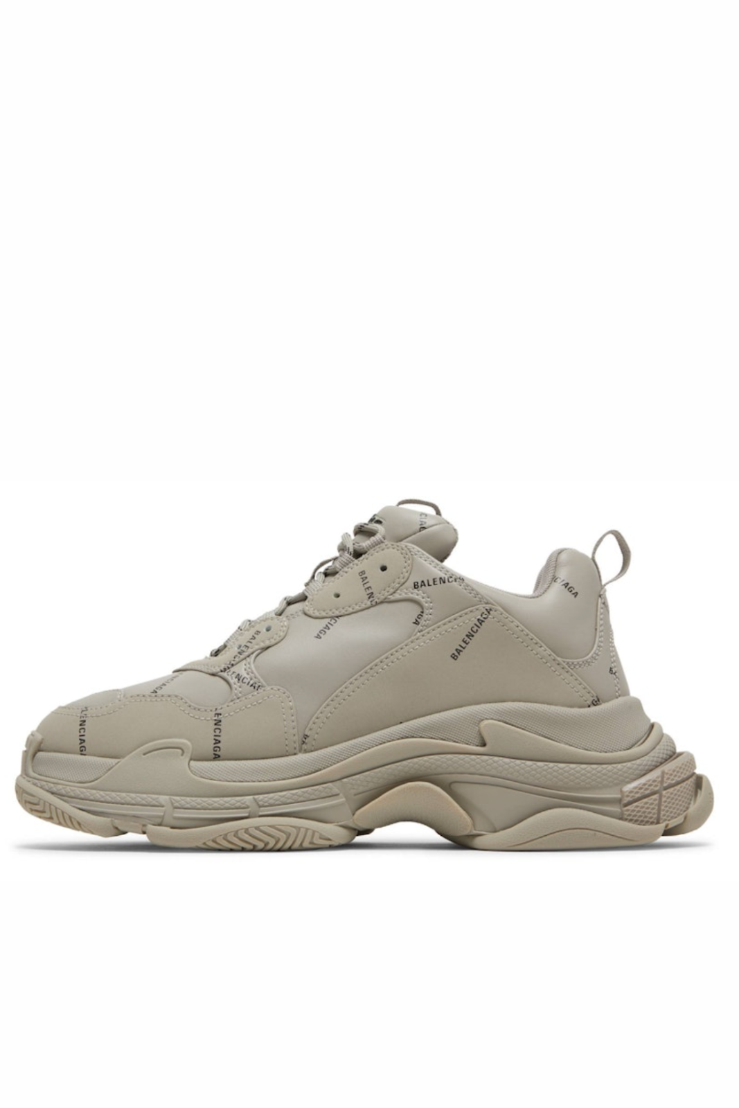 Balenciaga Allover Logo Triple S Light Beige man Sneakers