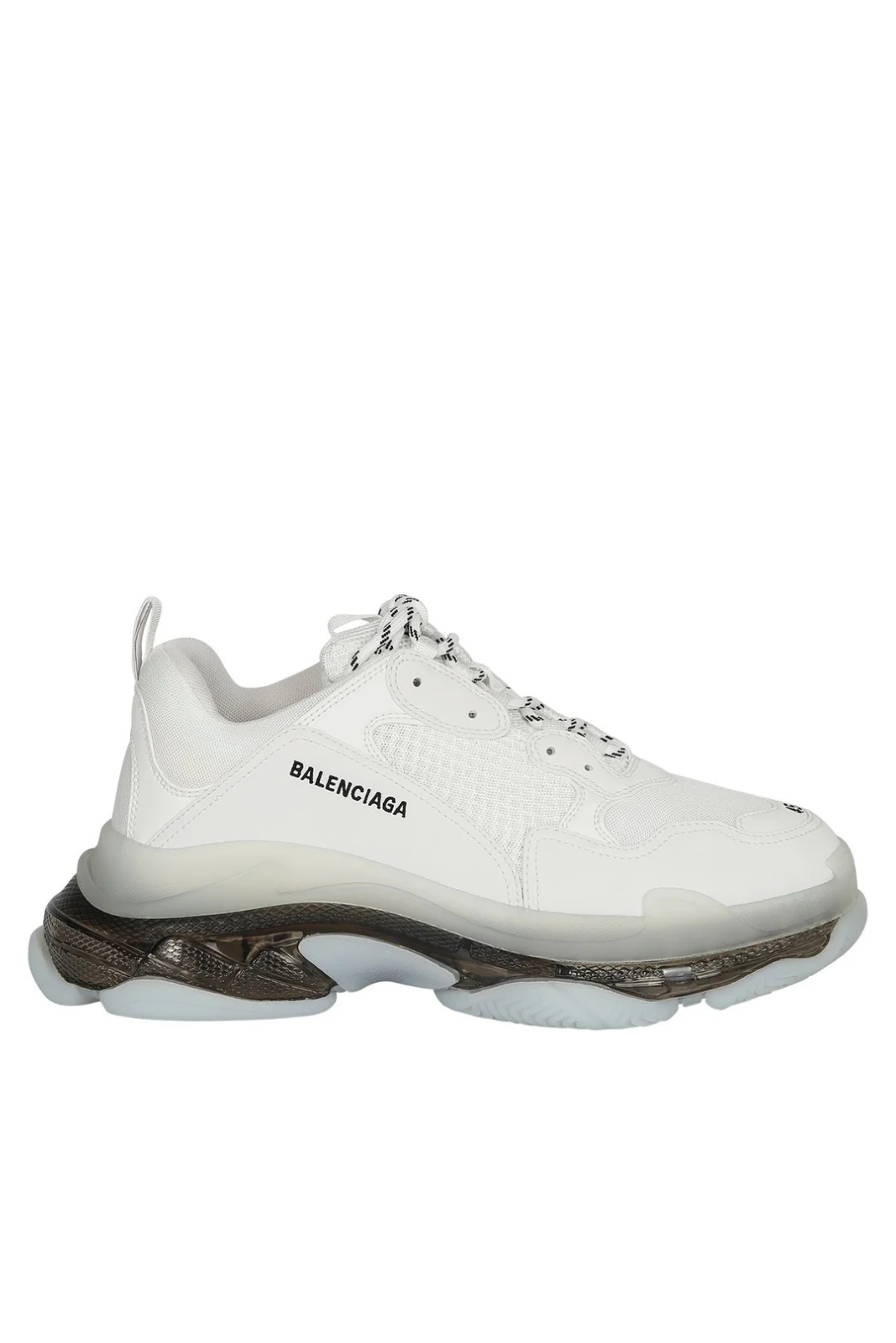 Balenciaga Triple S Clear Sole White Grey Black Sneakers Man