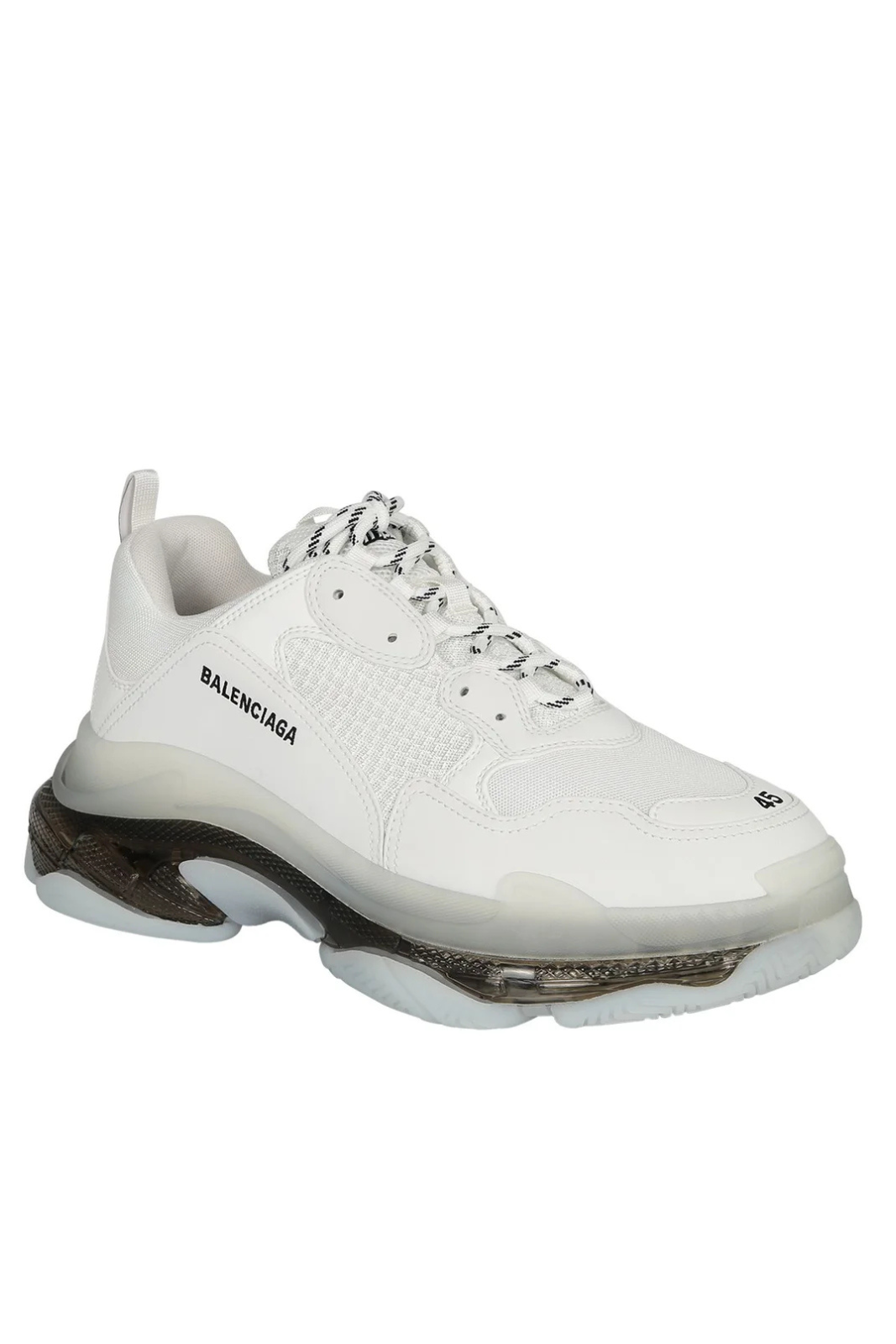 Balenciaga Triple S Clear Sole White Grey Black Sneakers Man